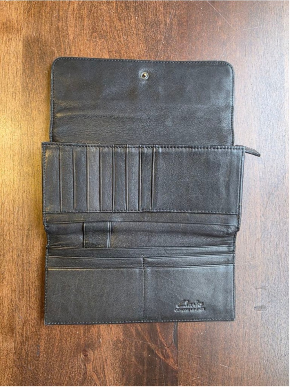 Women's Clarks Black Genuine Leather Wallet One Size - Picture 4 of 11